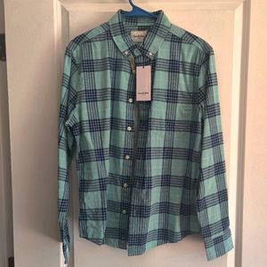 Blue and Mint Plaid Dress Shirt